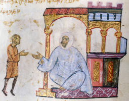 An ambassador of the Bulgar king Simeon is received by the Arab king Phatlum in Africa.