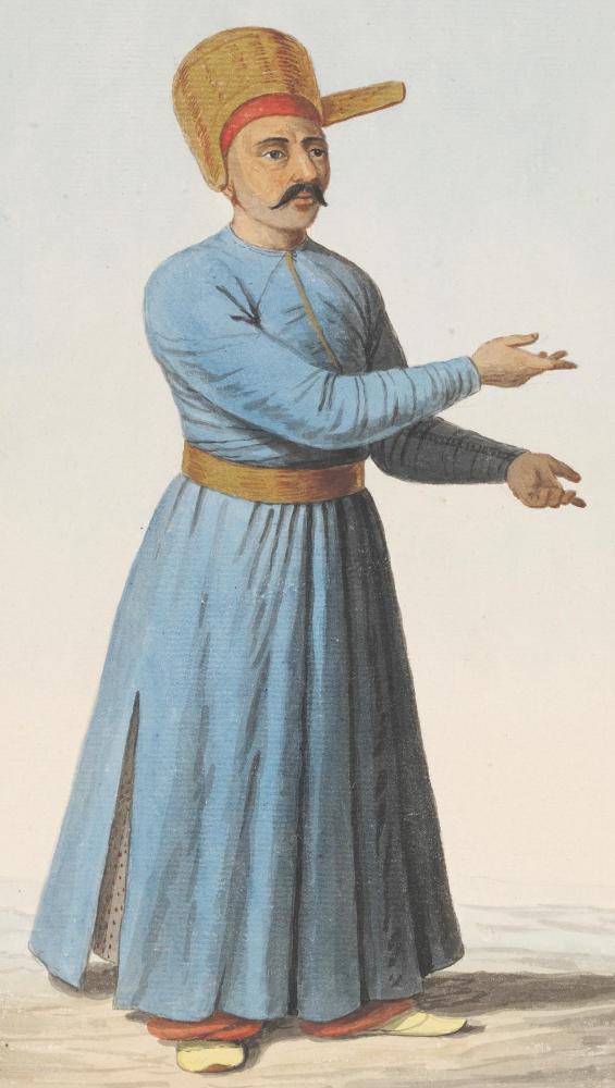 Içoglani, or Page to the Sultan. Stratford Canning's Pictures of Turkey. Ottoman Illustrations of Costume and Soldiers