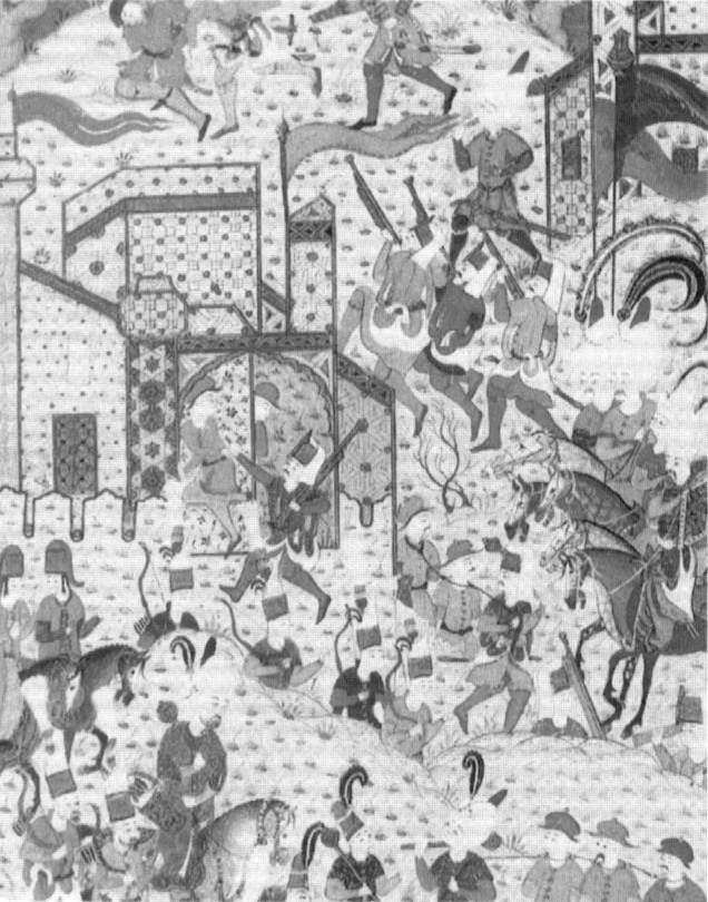 Rounding up captives at the siege of Rhodes, 1522