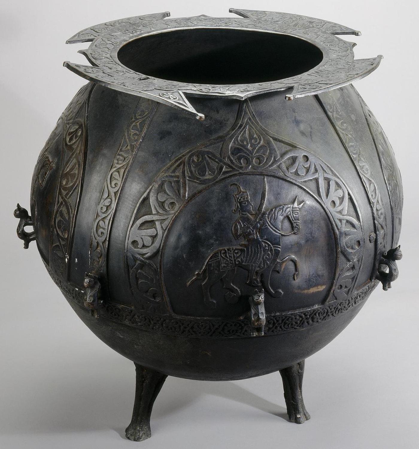 Bronze Cauldron with Cavalryman, 13th or 14th century, Daghestan. State Hermitage Museum, St. Petersburg