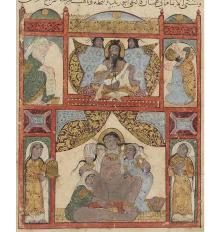 folio 122v Queen giving birth