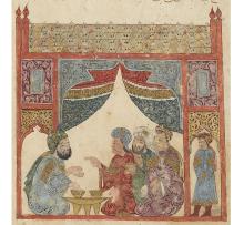 folio 12v Abu Zayd recognized by al-Harith