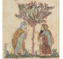 folio 130r Abu Zayd recognized by al-Harith