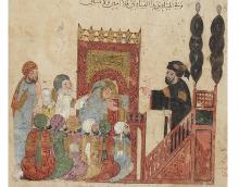 folio 18v Abu Zayd entering the mosque of Maragha