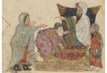 folio 25r Abu Zayd and his wife before the Kadi