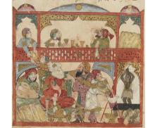 folio 33r Abu Zayd at the tavern of Anah