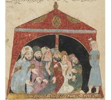 folio 38r Abu Zayd leaving the pilgrims