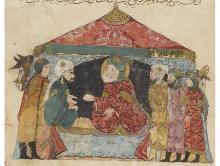 folio 77r Abu Zayd receiving al-Harith