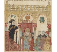 folio 84v Abu Zayd preaching in Samarqand