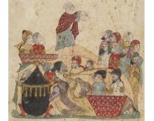 folio 95r Abu Zayd and pilgrims