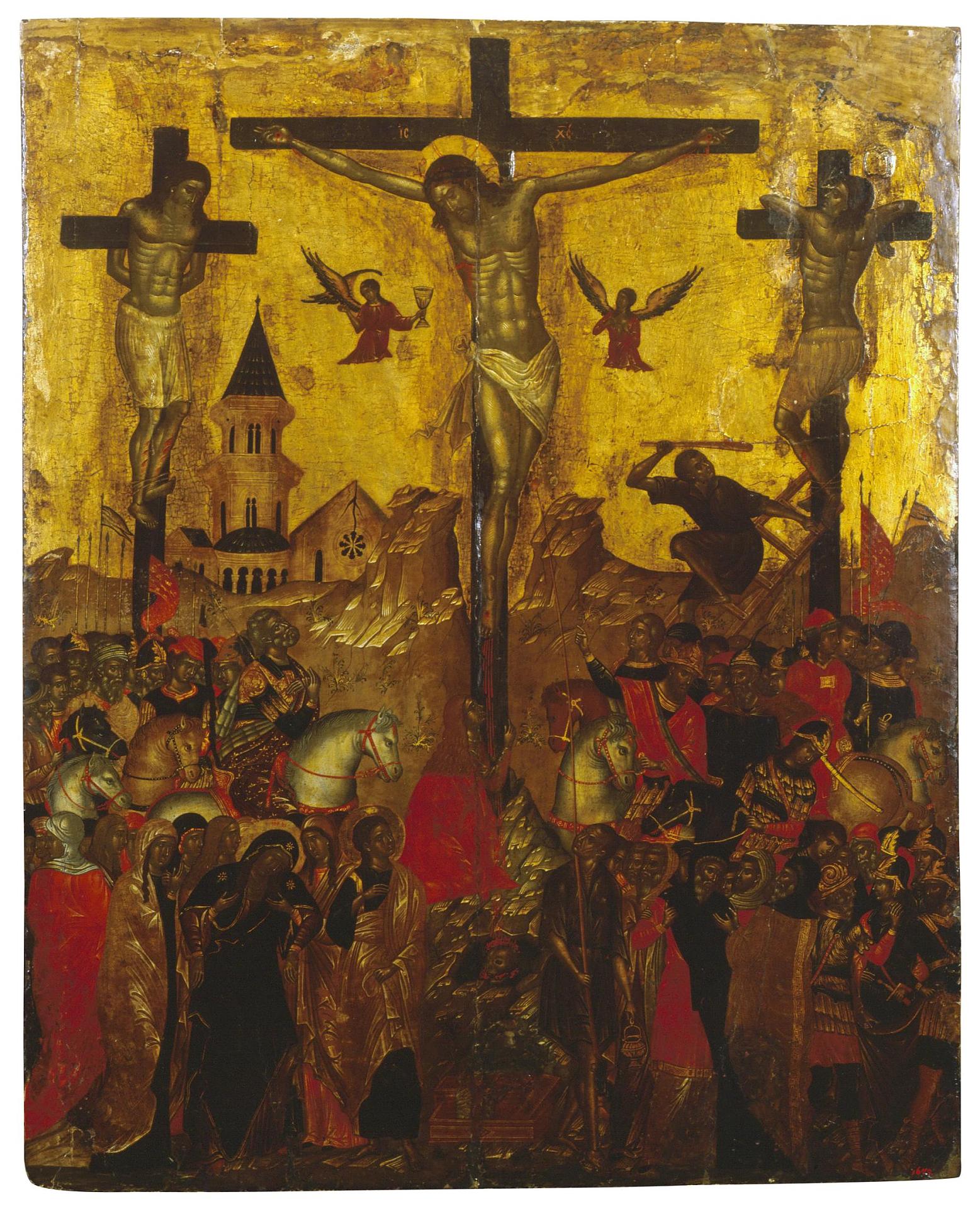 The Crucifixion, by Emmanuil Lampardos, Crete, 17th century