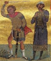Menologion of Basil II, p.159 - Martyrdom of St Porphyrius.