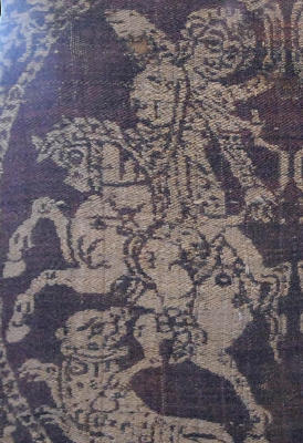 Egyptian, Syrian or Arab Horse Archer on an Islamic Textile, Egypt or Syria, 7th-8th century, State Hermitage Museum, St Petersburg
