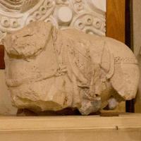 Umayyad Stucco Statuette of a Horse, Khirbat al Mafjar, Palestine, 8th century AD. Rockefeller Museum, East Jerusalem.