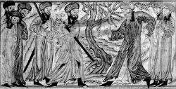 Moses commands the Levites to behead those who had worshipped the Golden Calf, f52a/292a