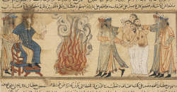 Five early Muslim converts being led to torture, f48v