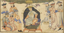 Seljuk Sultan Berk-Yaruq ibn Malik-Shah Enthroned, f139v