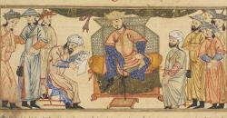 Seljuk Sultan Malik-Shah ibn Alp Arslan Enthroned, f138r