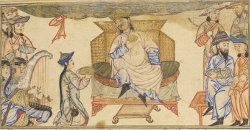 Seljuk Sultan Sanjar ibn Malik-Shah Enthroned, f142r