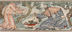 Shakyamuni offering fruit to the devil, from the life of the Buddha, f34a/274a