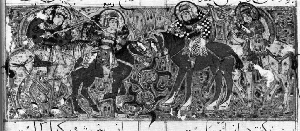 Rabi in combat with the Banu Shayba