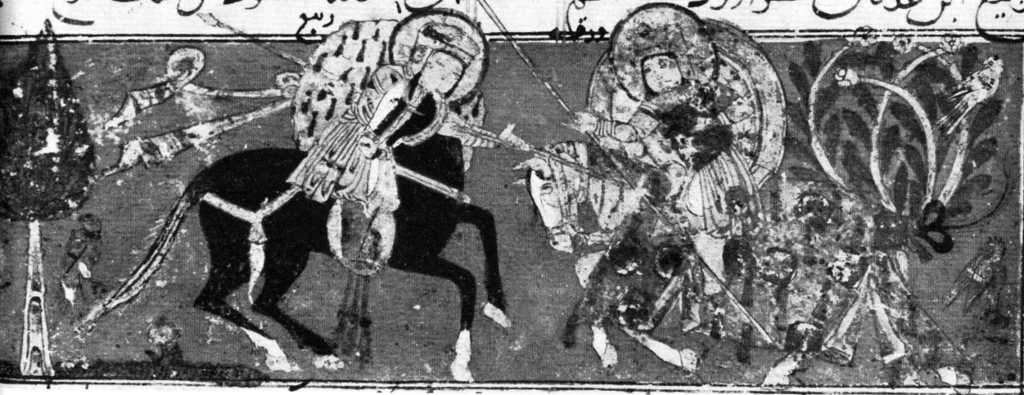 Rabi wounds Varqa in the thigh
