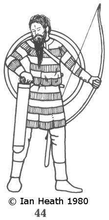 7th-8th Century Lombard Infantryman in 'Armies of the Dark Ages 600 1066' by Ian Heath