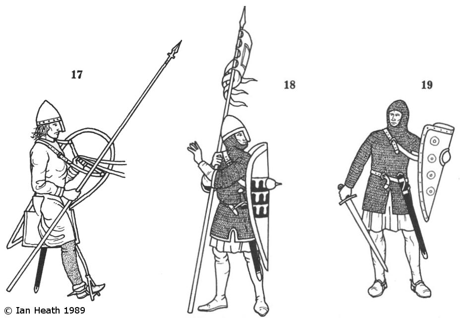 SERGEANTS, 11th-13th CENTURIES from 'Armies of Feudal Europe 1066-1300 ...